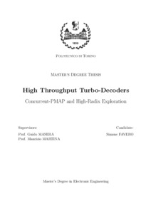 High Throughput Turbo-Decoders: Concurrent-PMAP and High-Radix Exploration - Webthesis