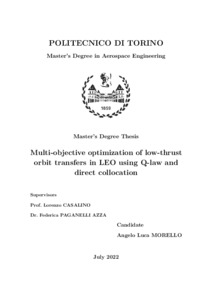 Multi-objective optimization of low-thrust orbit transfers in LEO using ...